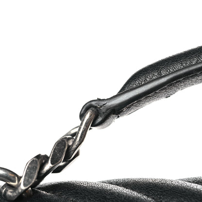 Saint Laurent Sheepskin Matelasse Chevron Monogram Large College Satchel Black 11 of 11