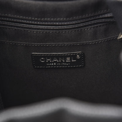 Chanel Grained Calfskin Quilted Medium CC Chain Bucket Drawstring Bag Grey 5 of 10
