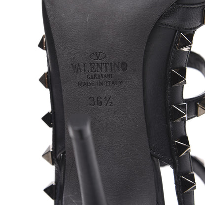 Valentino Garavani Nappa Rockstud Ankle Strap Pumps 36.5 Black 6 of 10