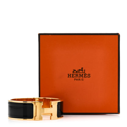 Hermes Enamel Wide Clic Clac H Bracelet PM Black 5 of 5