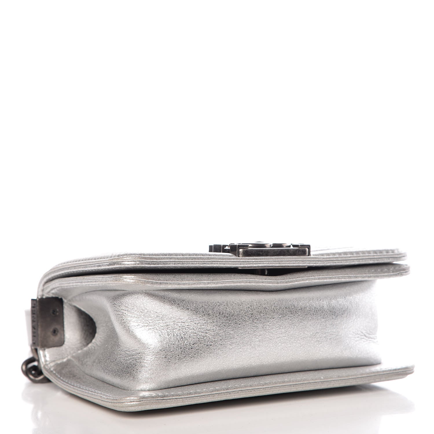 Chanel Metallic Galuchat Stingray Mini Boy Flap Silver 4 of 9