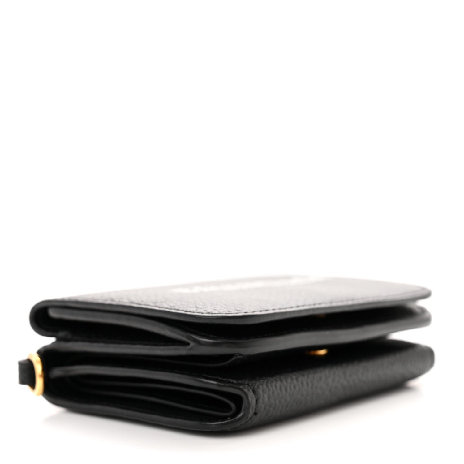 Balenciaga Grained Calfskin Logo Mini Cash Wallet On Chain Black White 4 of 10