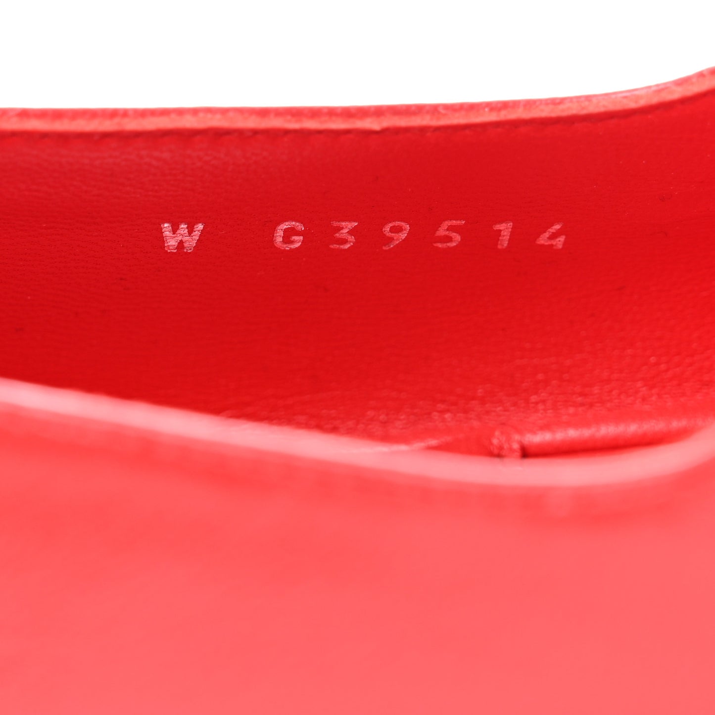 Lambskin Mary Jane Flats 38 Red Black
