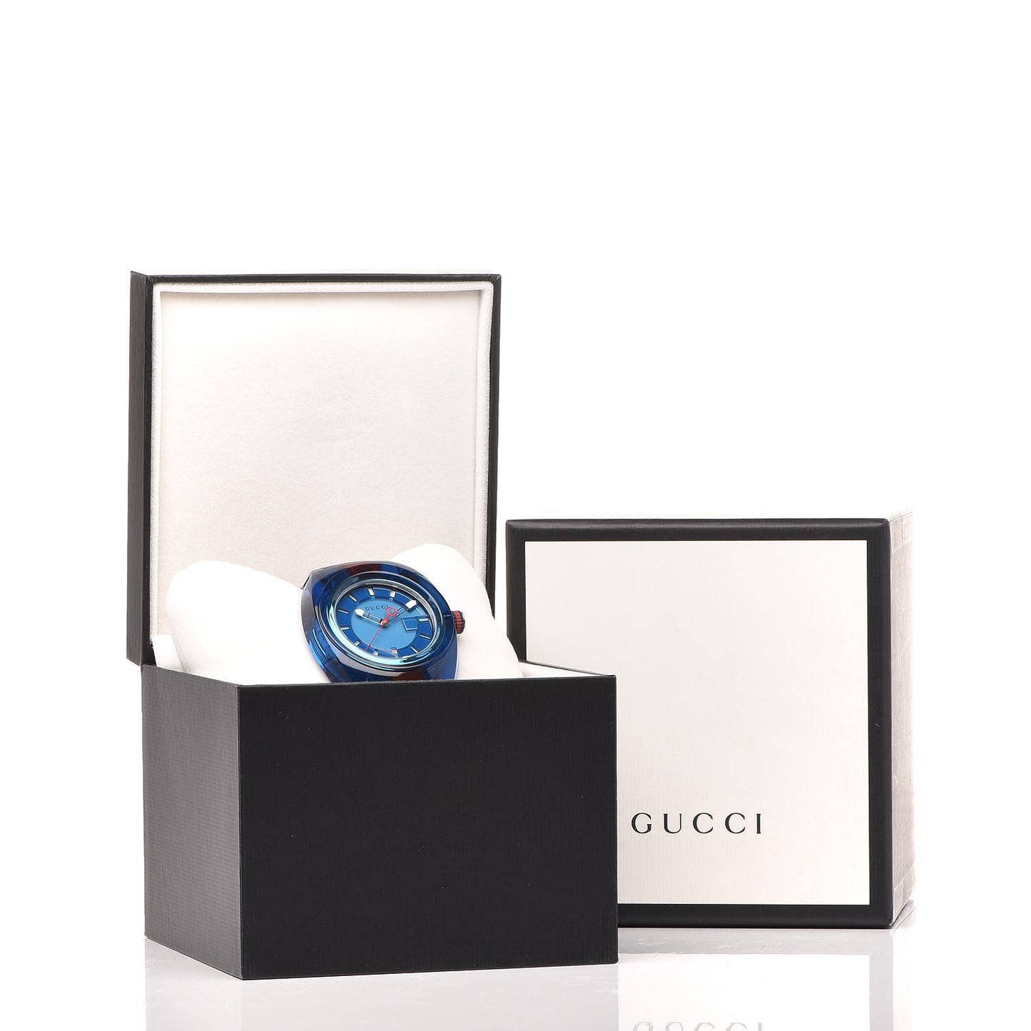 Stainless Steel Rubber 46mm Sync Web Quartz Watch Blue