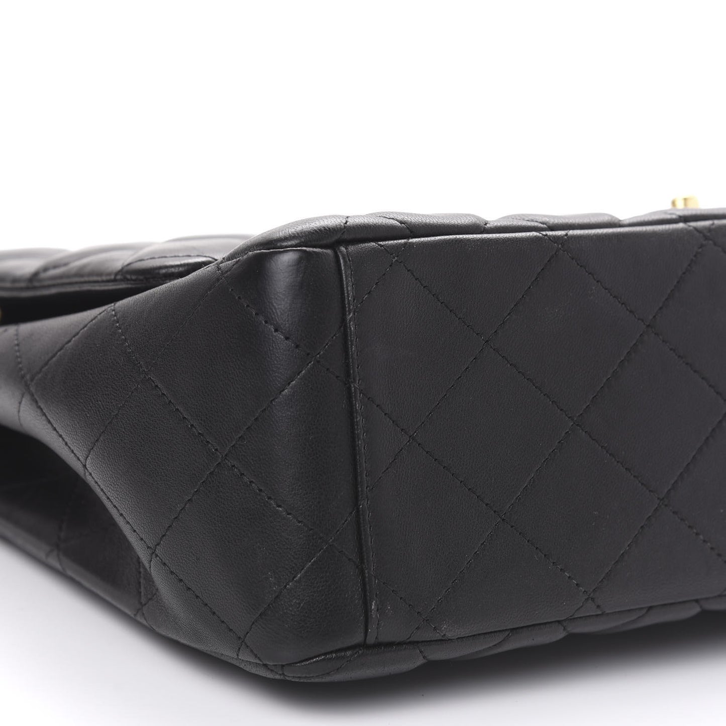 Lambskin Quilted Jumbo Single Flap Black
