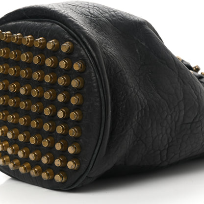 Alexander Wang Pebbled Lambskin Diego Bucket Bag Black Antique Brass Hardware 9 of 10