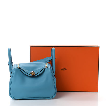 Hermes Swift Mini Lindy 20 Bleu Du Nord 9 of 9