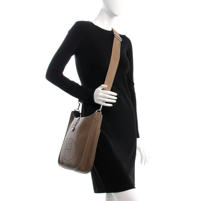 Hermes Taurillon Clemence Evelyne III PM Etoupe 2 of 8