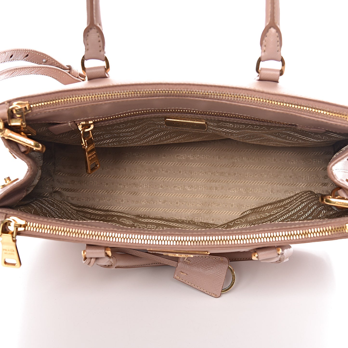 Saffiano Small Galleria Double Zip Tote Cammeo