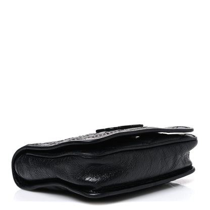 Saint Laurent Crinkled Calfskin Matelasse Monogram Niki Chain Wallet Black 3 of 10
