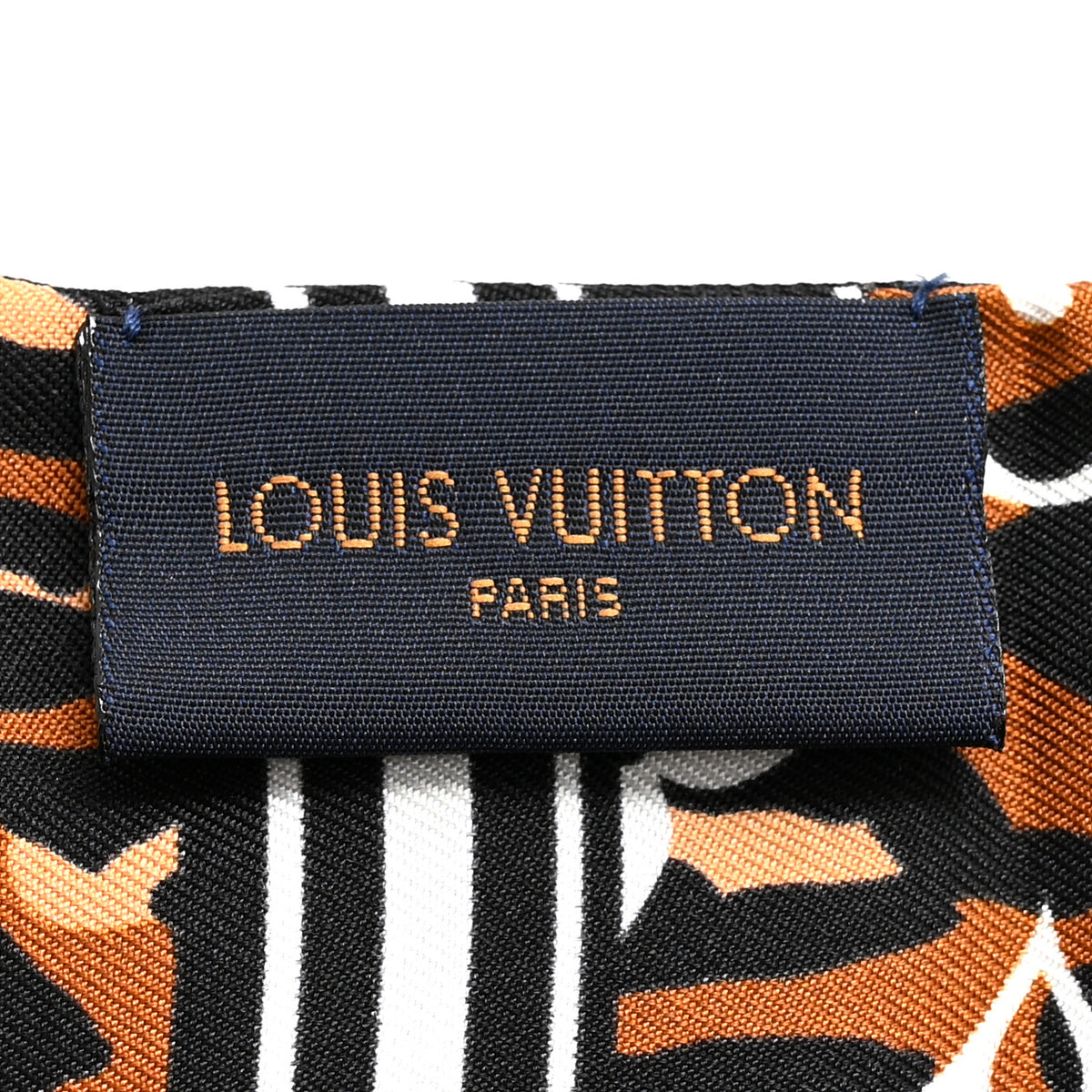 Silk Monogram Giant Jungle Bandeau Black