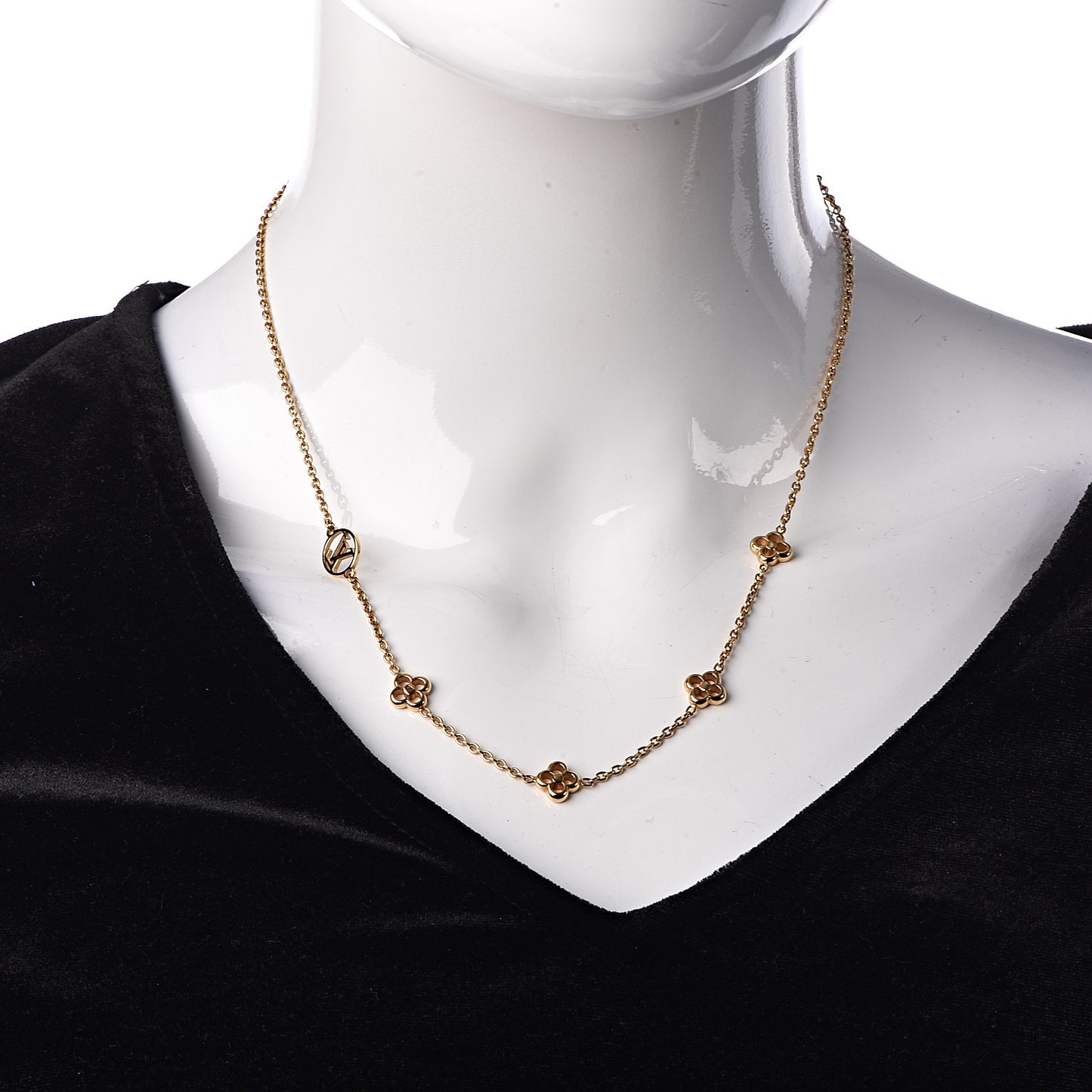Flower Full Necklace Gold