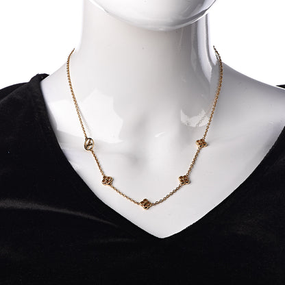 Louis Vuitton Flower Full Necklace Gold 2 of 6