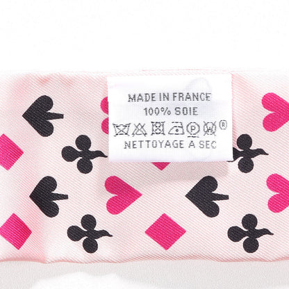Hermes Silk Jeu de Cartes Twilly Rose Nacre Fuchsia Rouge 3 of 5