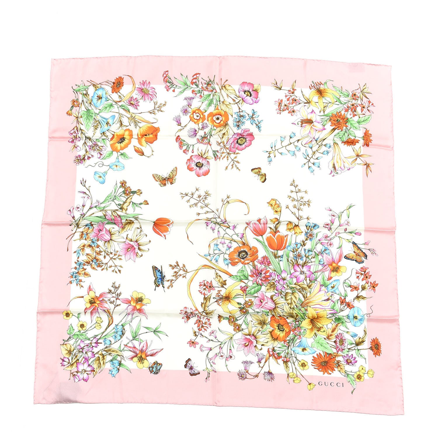 Gucci Silk Floral Scarf Multicolor 1 of 4