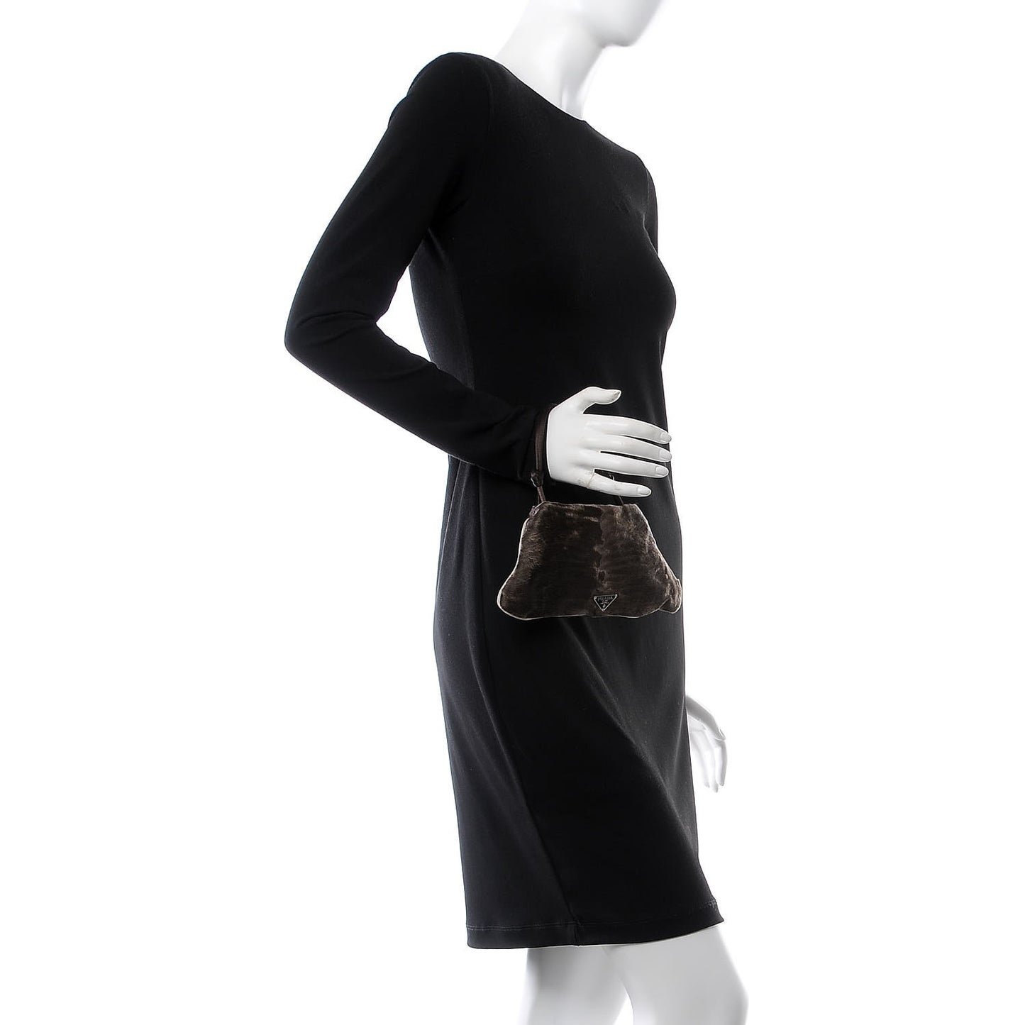 Calf Hair Clutch Brown