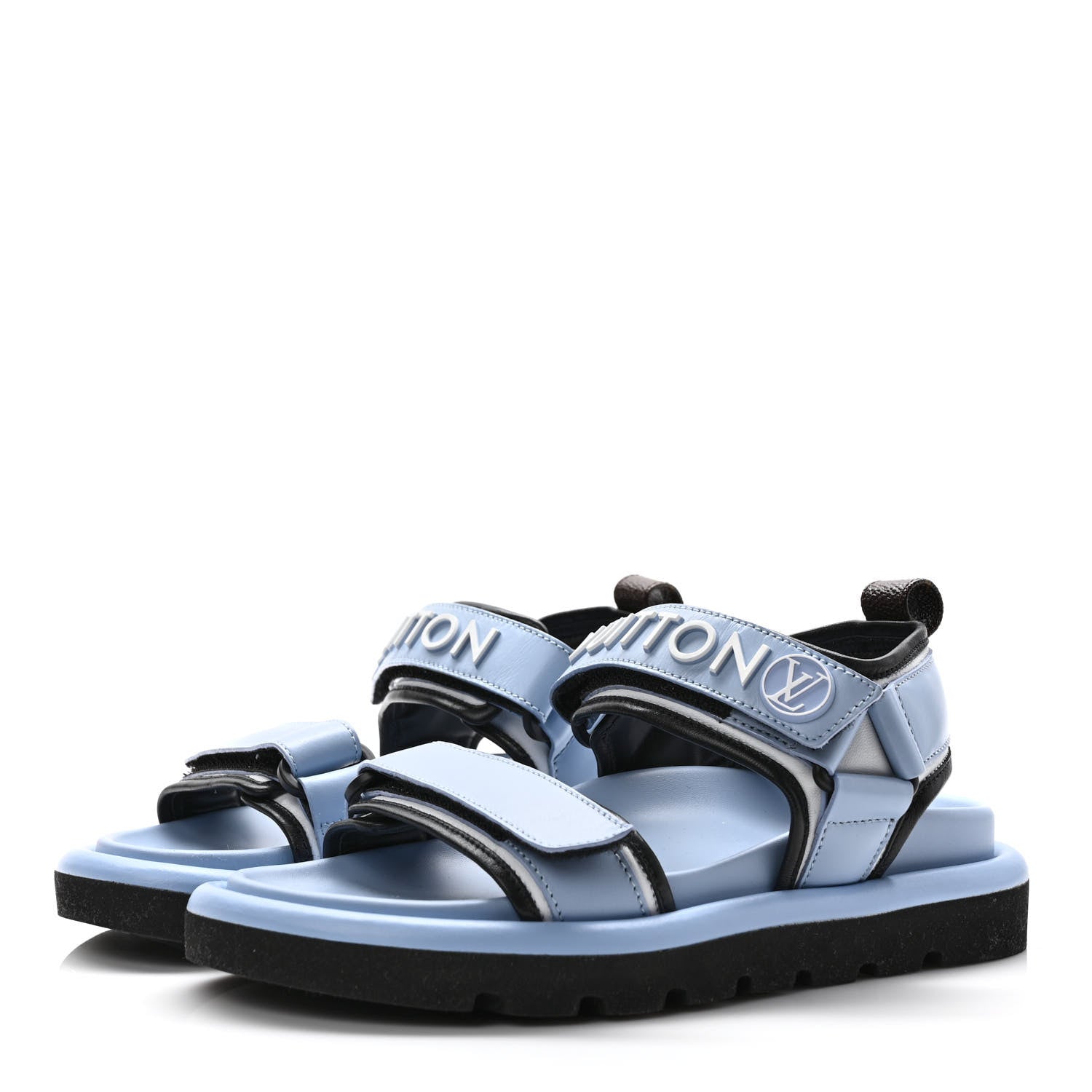 Louis Vuitton Calfskin Pool Pillow Flat Comfort Sandals 36 Blue 3 of 7