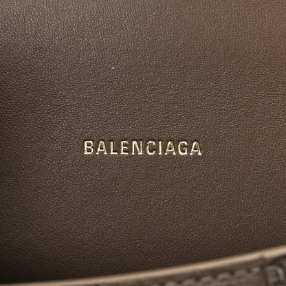 Balenciaga Coated Canvas BB Monogram Hourglass Top Handle Bag XS Beige Brown 6 of 13
