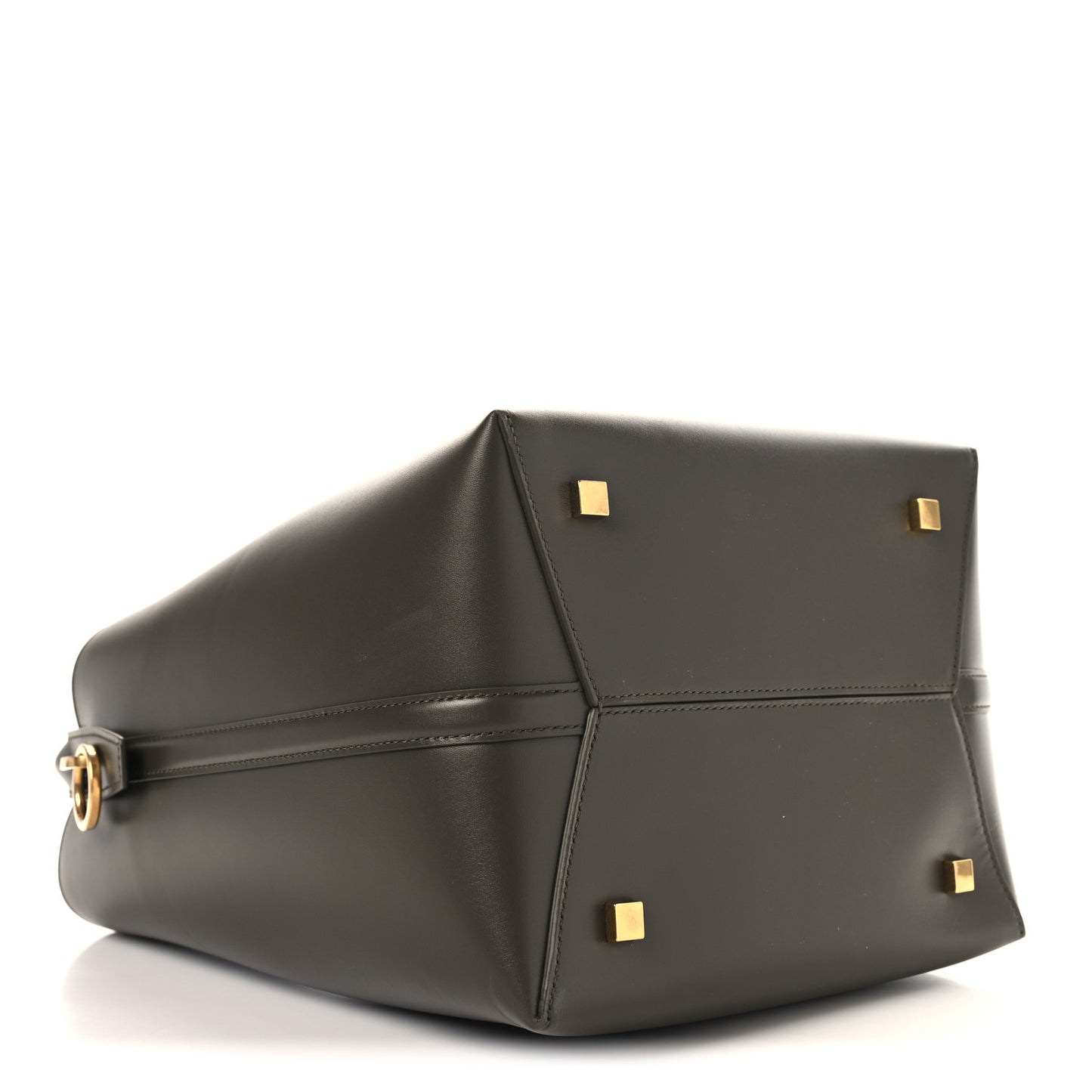 Shiny Calfskin Le 37 Bucket Bag Deep Musk