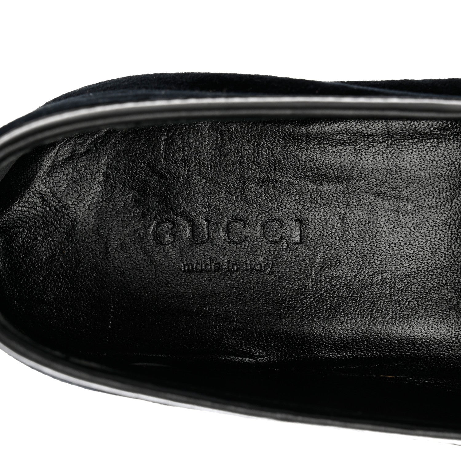 Gucci Velvet Horsebit Womens Jordaan Loafers 35.5 Black 7 of 10