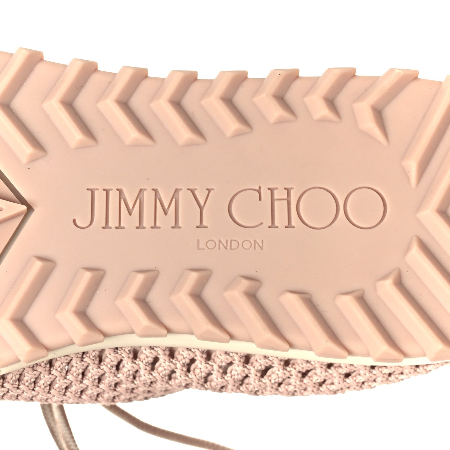 Jimmy Choo Veles Knit Pearly Lace Up Sneaker 38 Light Pink 7 of 8