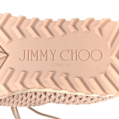 Jimmy Choo Veles Knit Pearly Lace Up Sneaker 38 Light Pink 7 of 8