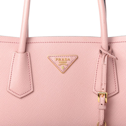 Prada Saffiano Cuir Medium Bi-Color Double Bag Pesco Baltico 8 of 10