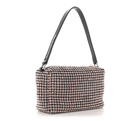 Alexander Wang Mesh Crystal Rhinestone Mini Heiress Pouch Pink 3 of 8