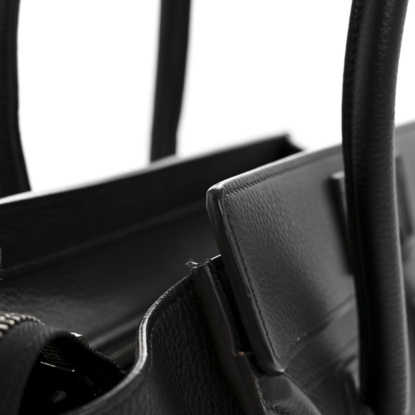 Drummed Calfskin Micro Luggage Black