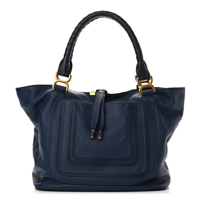 Chloe Calfskin Large New Marcie Tote Royal Navy 1 of 9