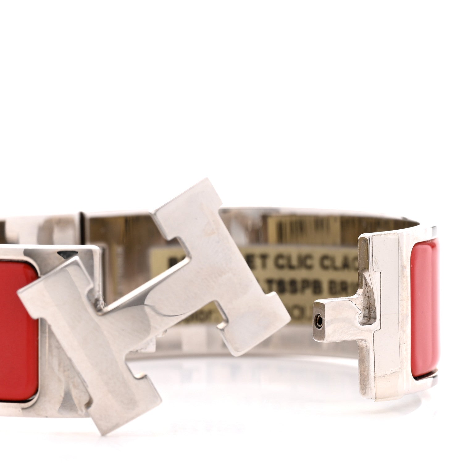 Hermes Enamel Wide Clic Clac H Bracelet PM Brique 6 of 6