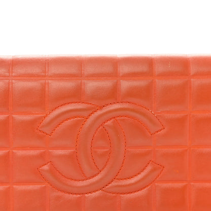 Chanel Lambskin Quilted CC Chocolate Bar Flap Orange 7 of 16