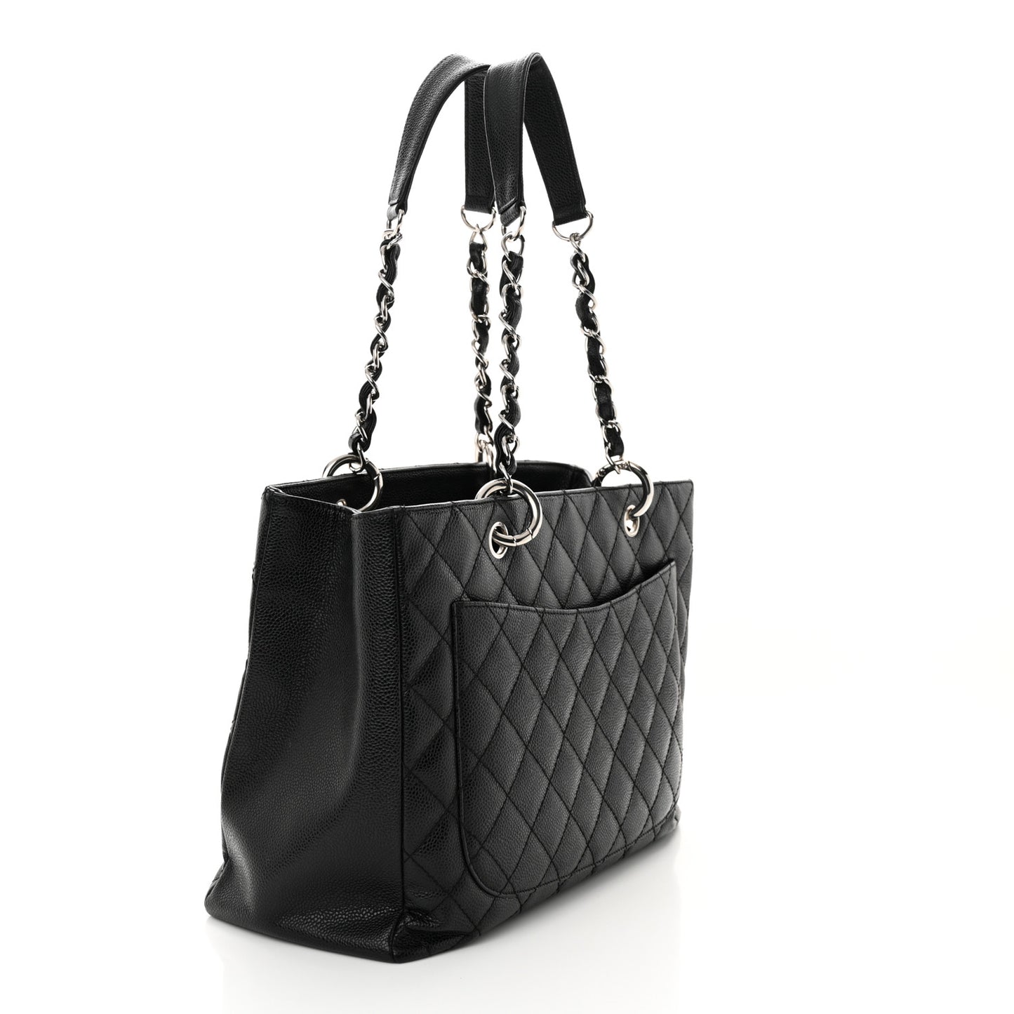 Caviar Quilted Grand Shopping Tote GST Black