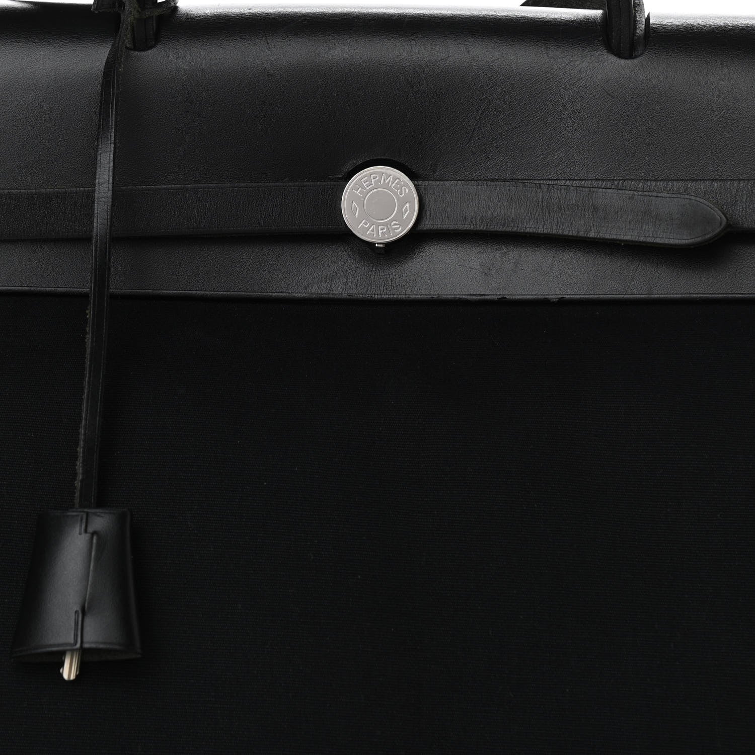 Hermes Toile Vache Calfskin Herbag 39 MM Black 9 of 11