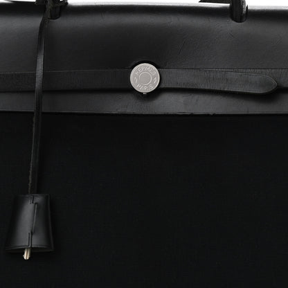 Hermes Toile Vache Calfskin Herbag 39 MM Black 9 of 11