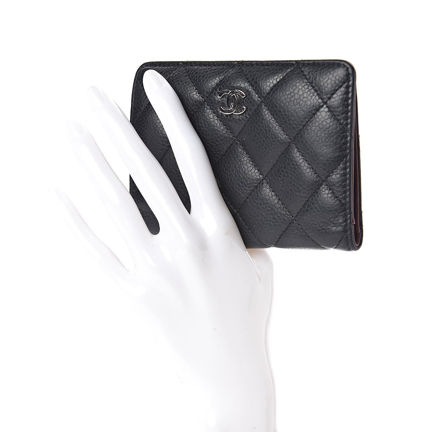 Chanel Caviar Quilted Flap Card Holder Black 2 of 8