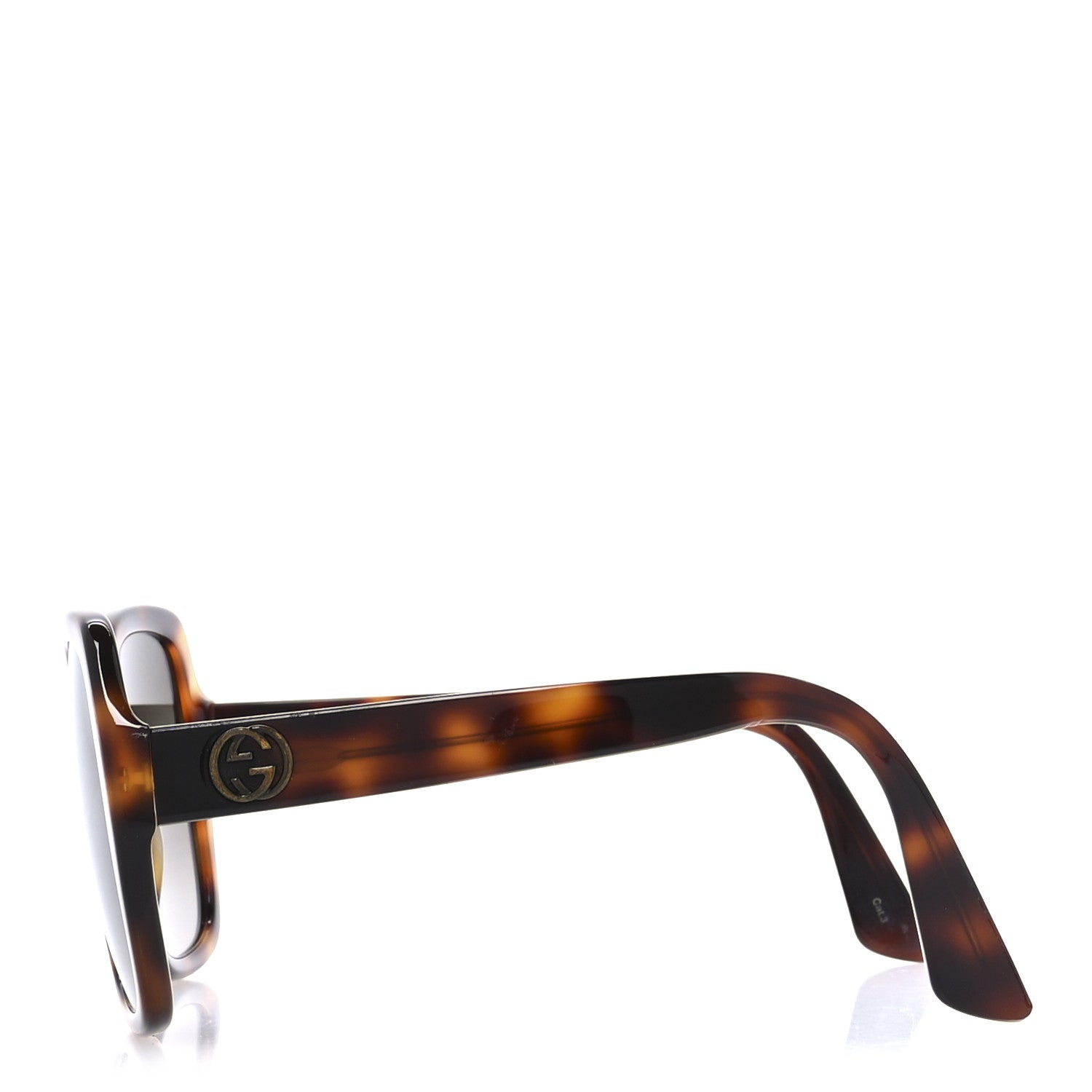 Gucci Acetate Square Frame GG0096S Sunglasses Tortoise 3 of 9