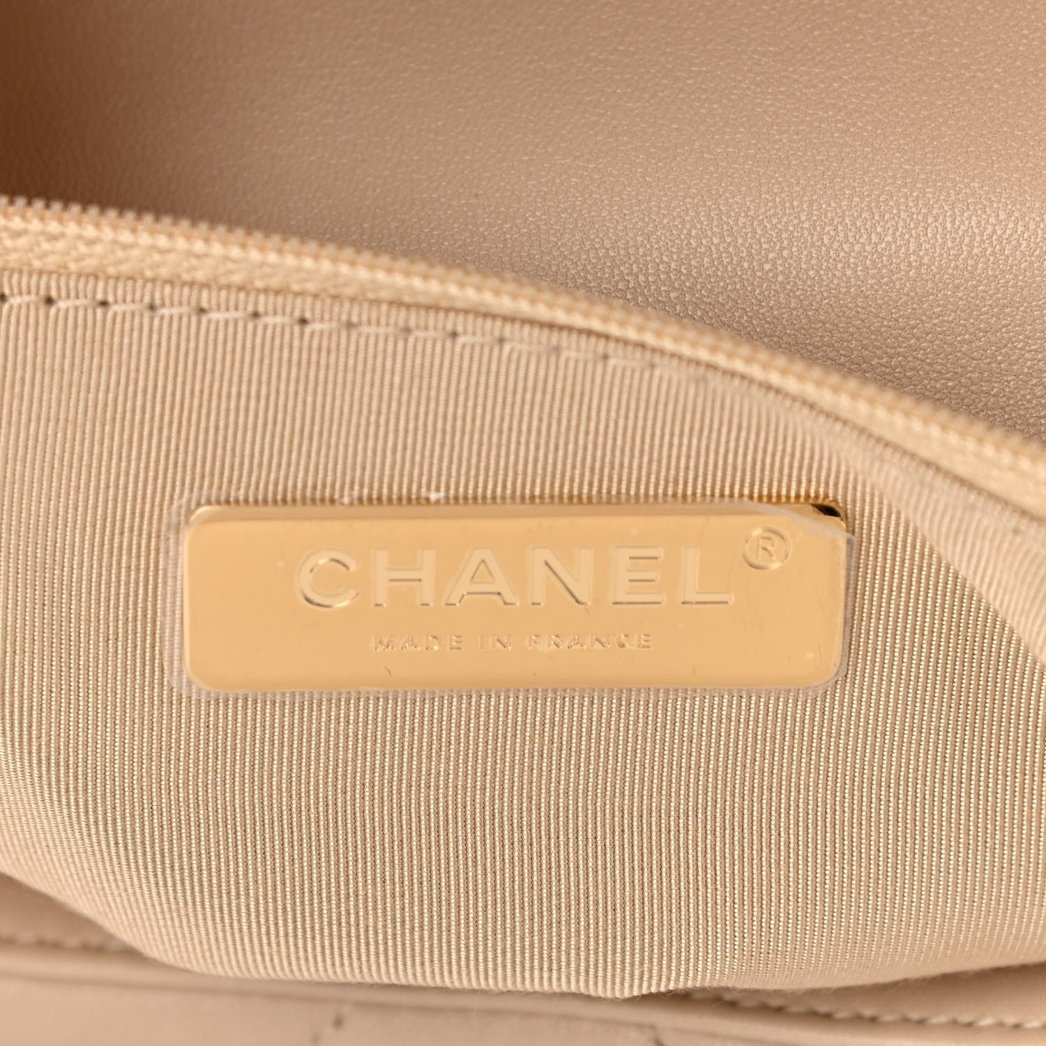 Chanel Lambskin Quilted Medium Chanel 19 Flap Light Beige 6 of 11