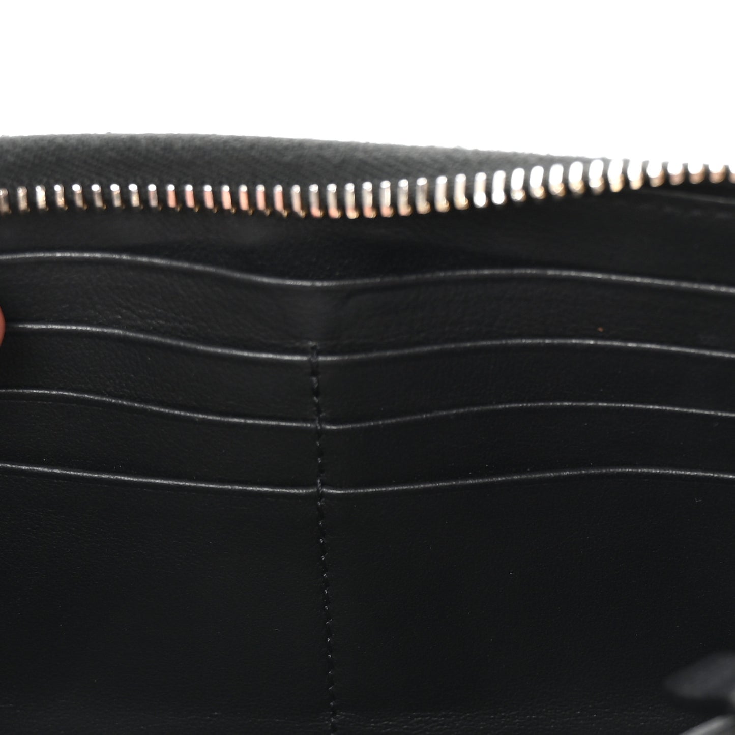 Vitello Rockstud Zip Around Wallet Black