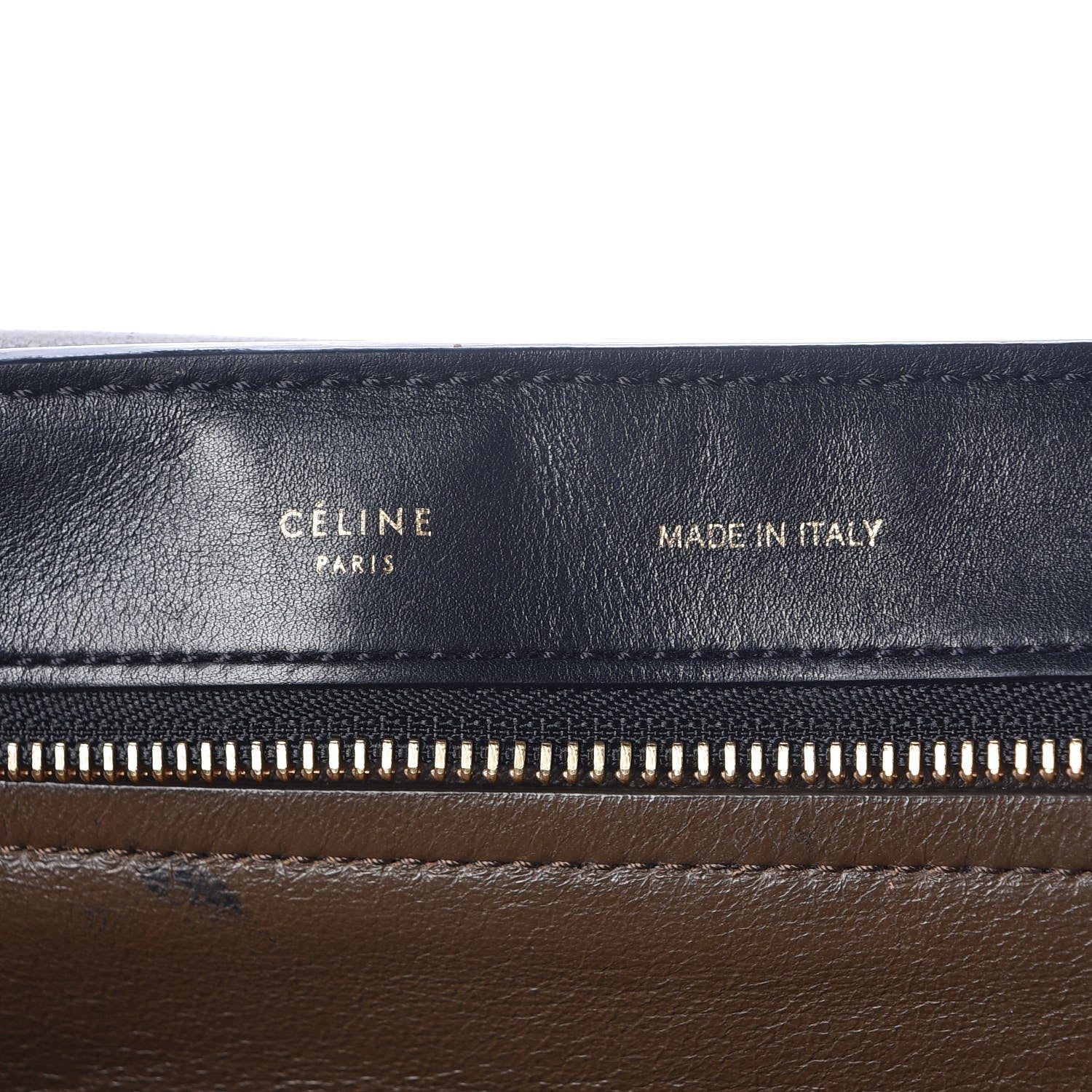 Celine Calfskin Suede Large Tri-Color Trapeze Cobalt 6 of 15