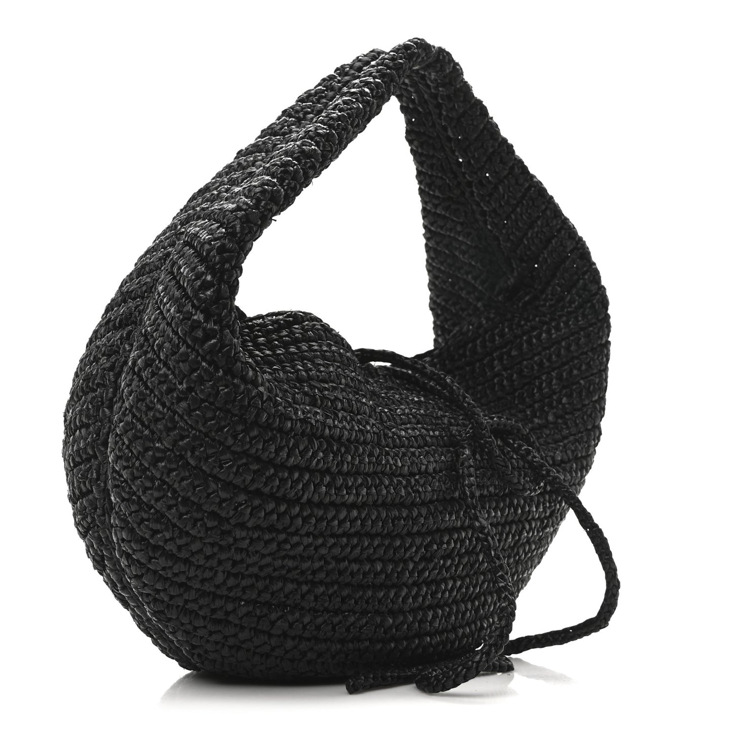 Raffia Olivia Hobo Black