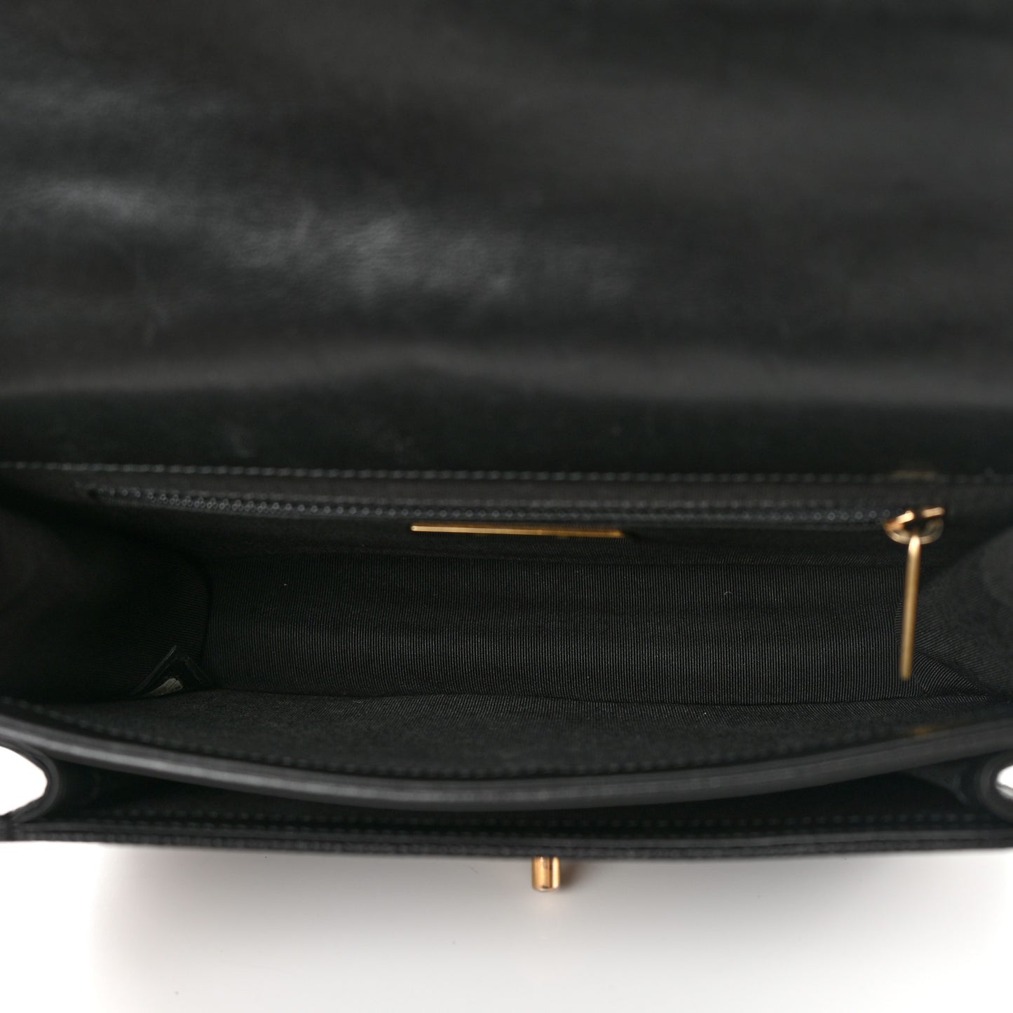 Calfskin Caviar Quilted Chain Handle Flap Black