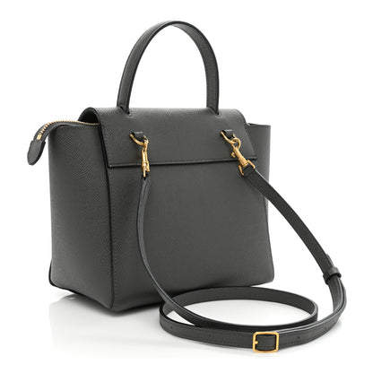 Celine Grained Calfskin Nano Belt Bag Grey 3 of 9