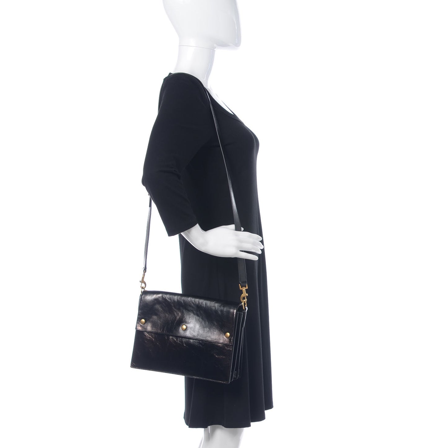 Moroder Calfskin Noe Crossbody Bag Black
