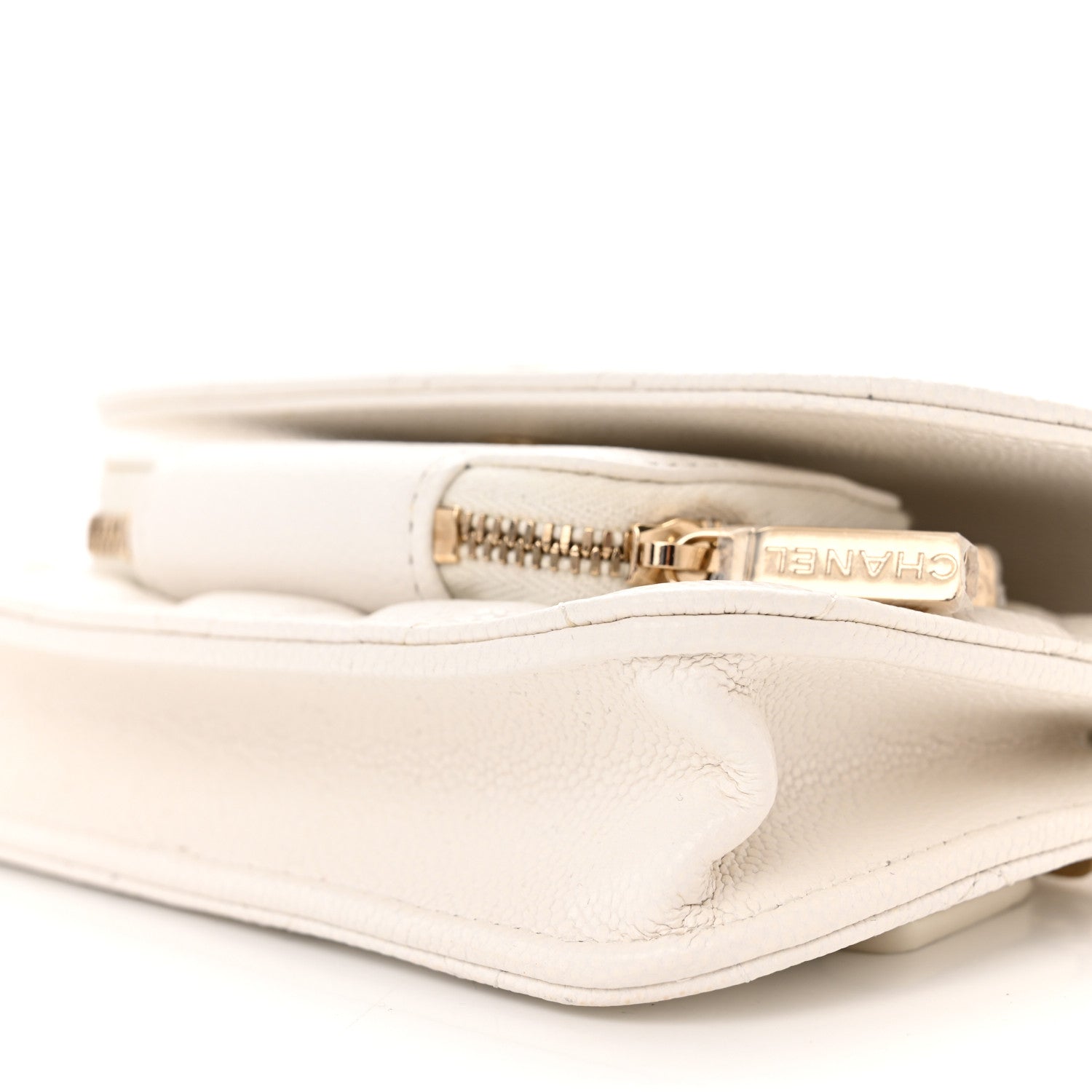 Chanel Caviar Quilted Business Affinity Clutch With Chain Flap White 11 of 12