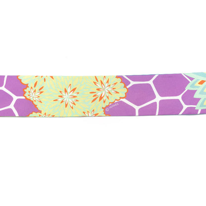 Hermes Silk The Three Graces Twilly Canard Mauve Jaune Fluo 3 of 4