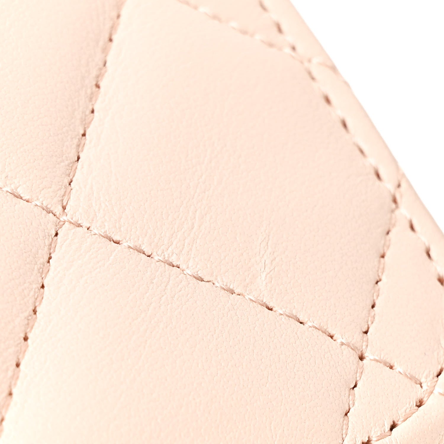 Chanel Lambskin Quilted CC Pearl Crush Wallet on Chain WOC Light Beige 13 of 14