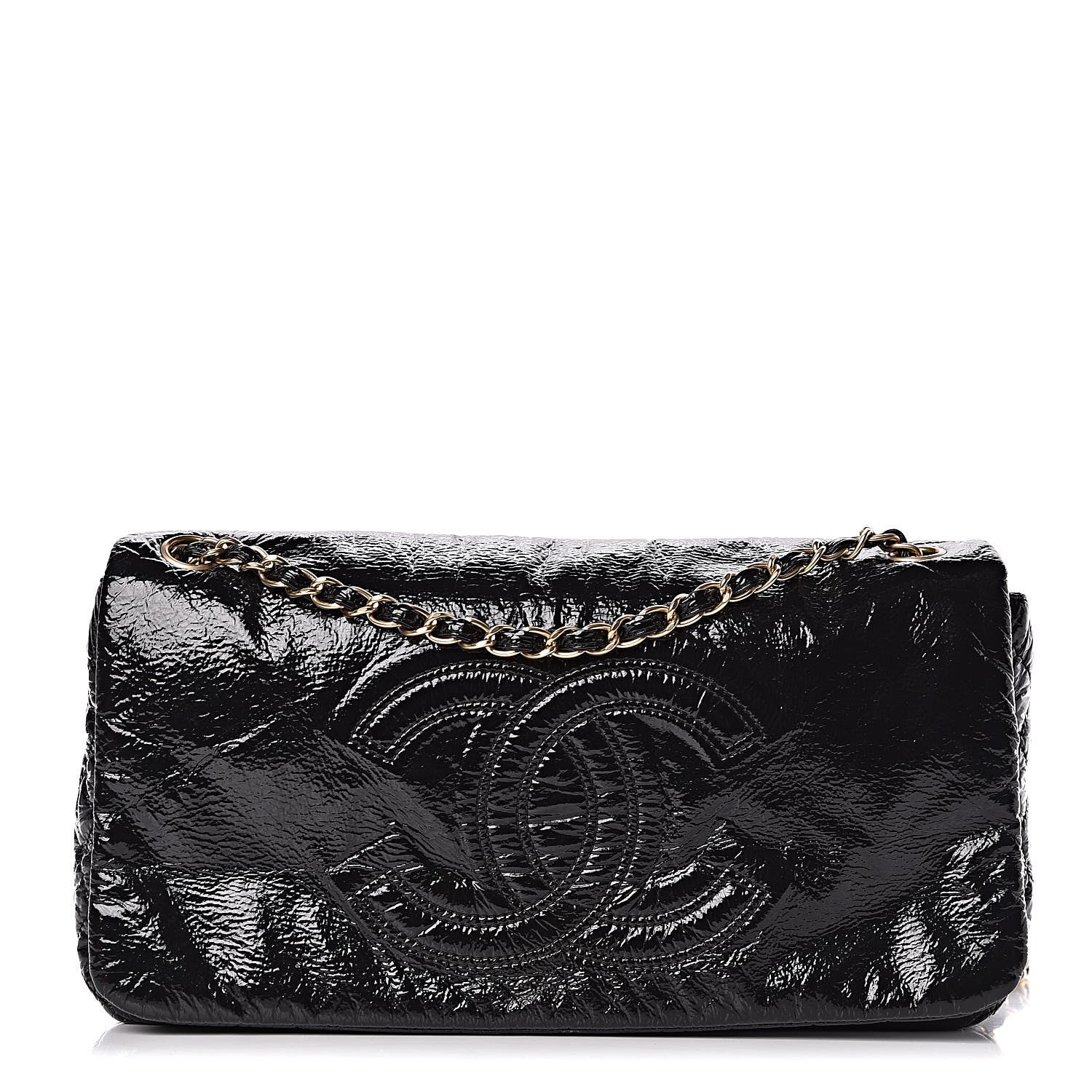 Chanel Vinyl Medium Rock and Chain Flap Black 1 of 11