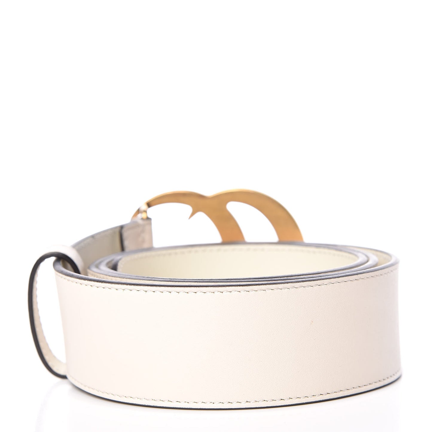 Calfskin Double G 40mm Belt 85 34 Mystic White