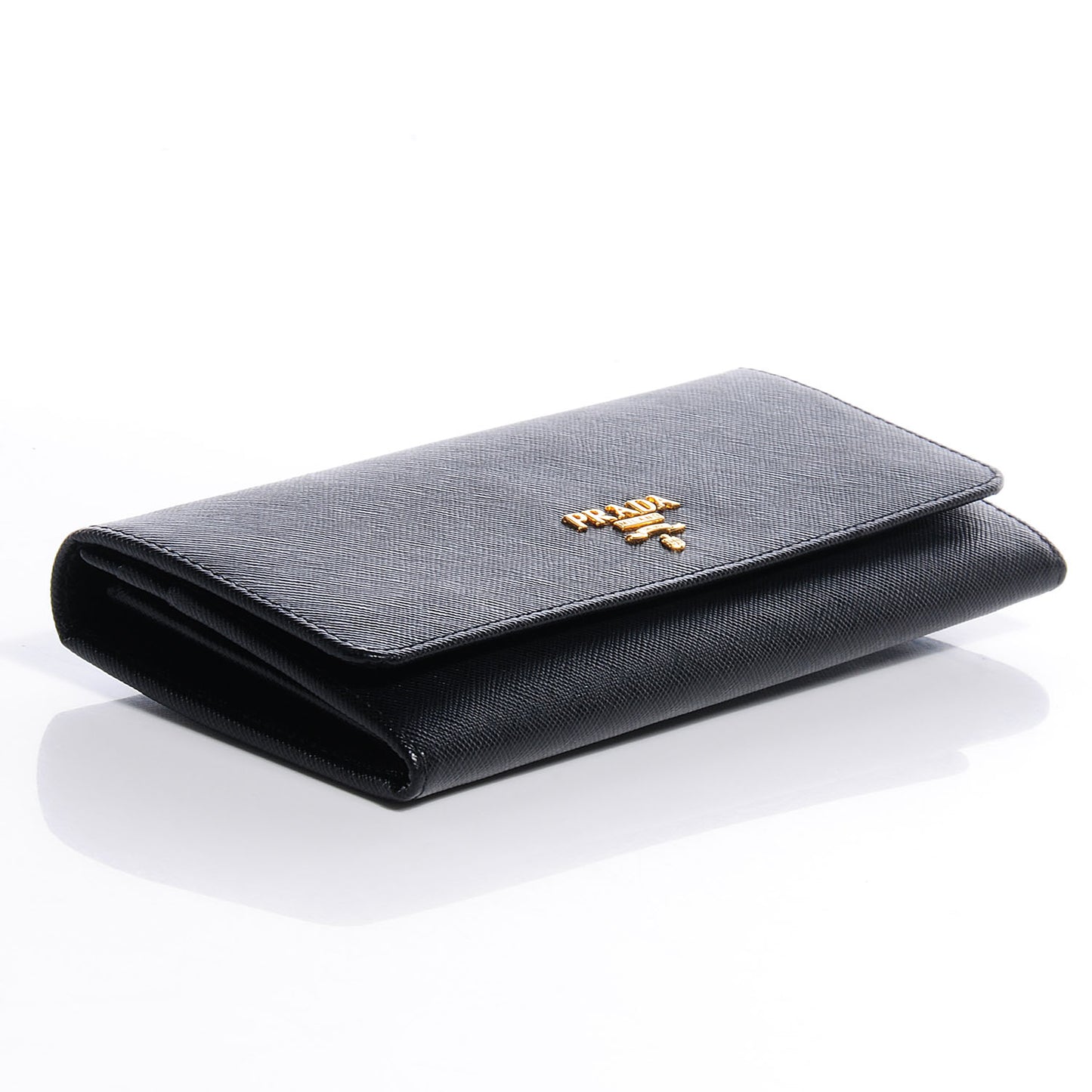 Saffiano Metal Continental Wallet Nero Black